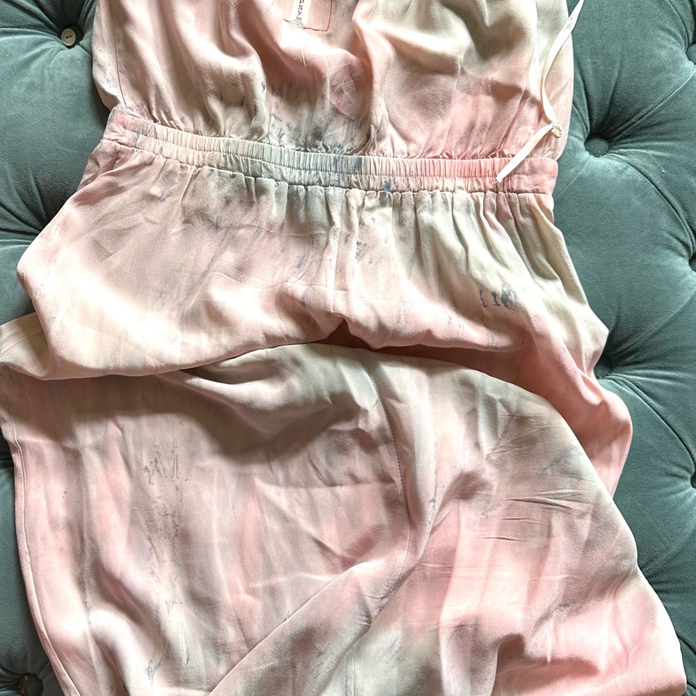 Gypsy 05 silk strapless maxi dress with ruffle tube top style tie dye pastel sm - Picture 8 of 13